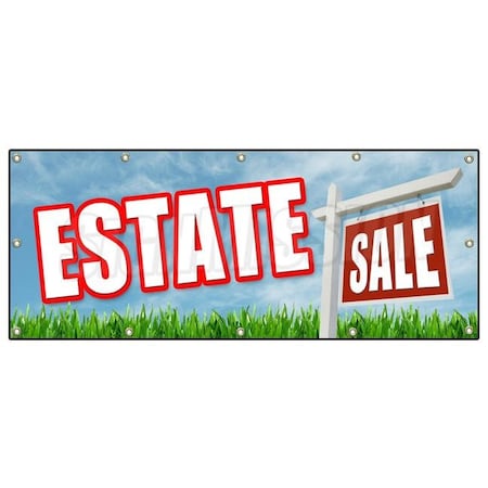 Signmission ESTATE SALE BANNER SIGN jewelry furniture jewels auction diamonds gold B-120 Estate Sale